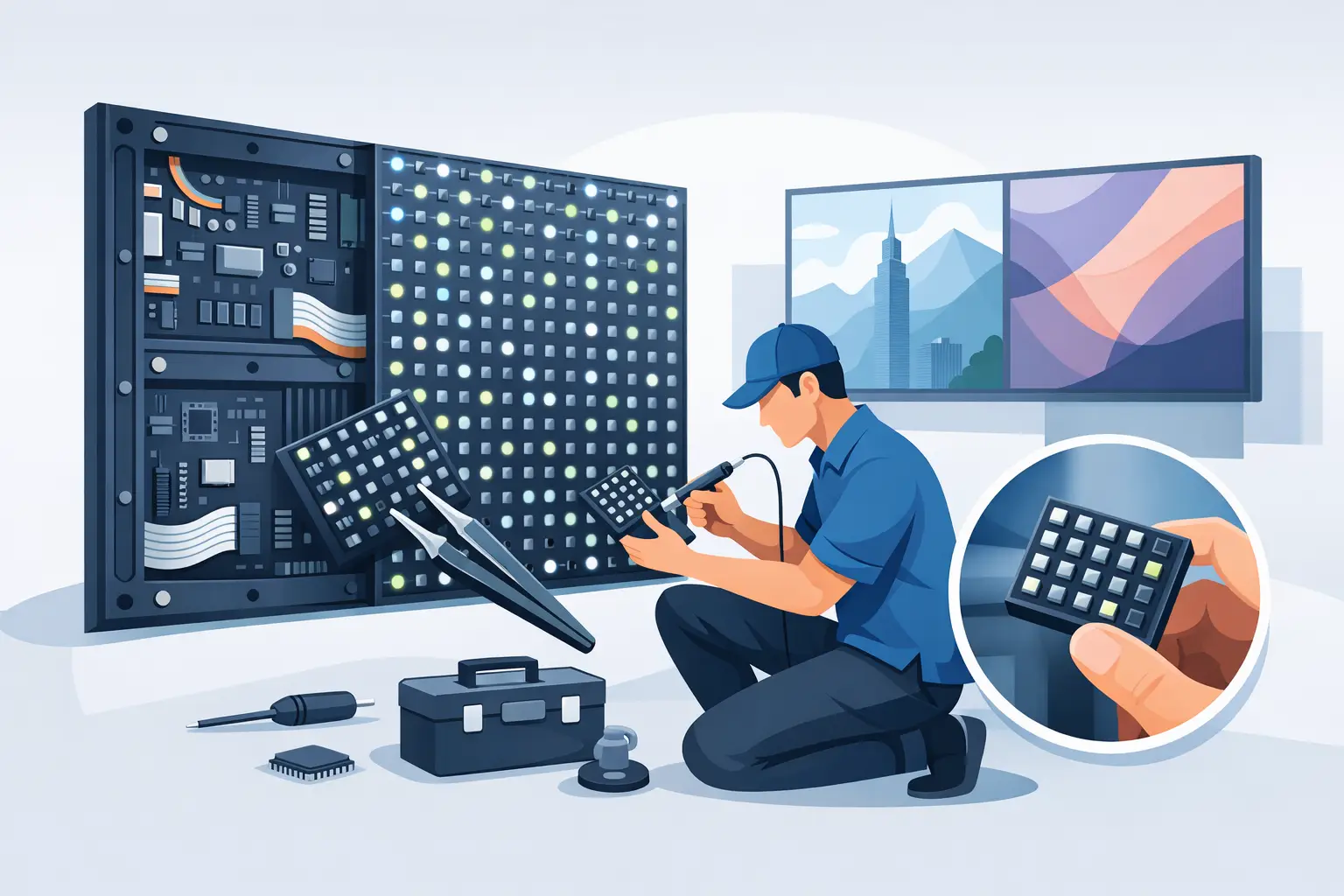 LED Module Repair for Professional Displays