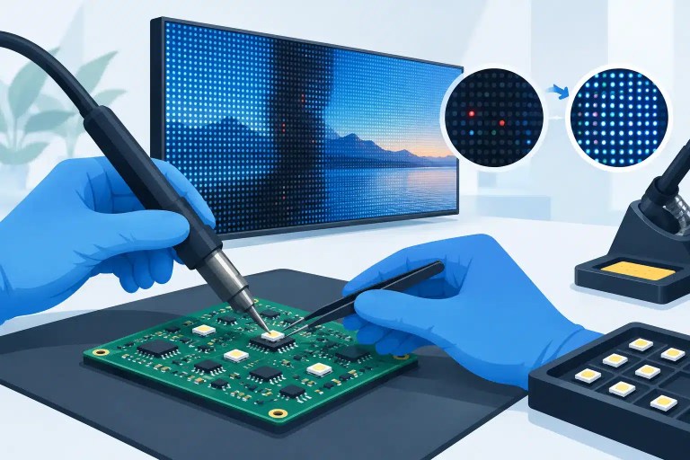 PCB Rework for Professional LED Display Failures