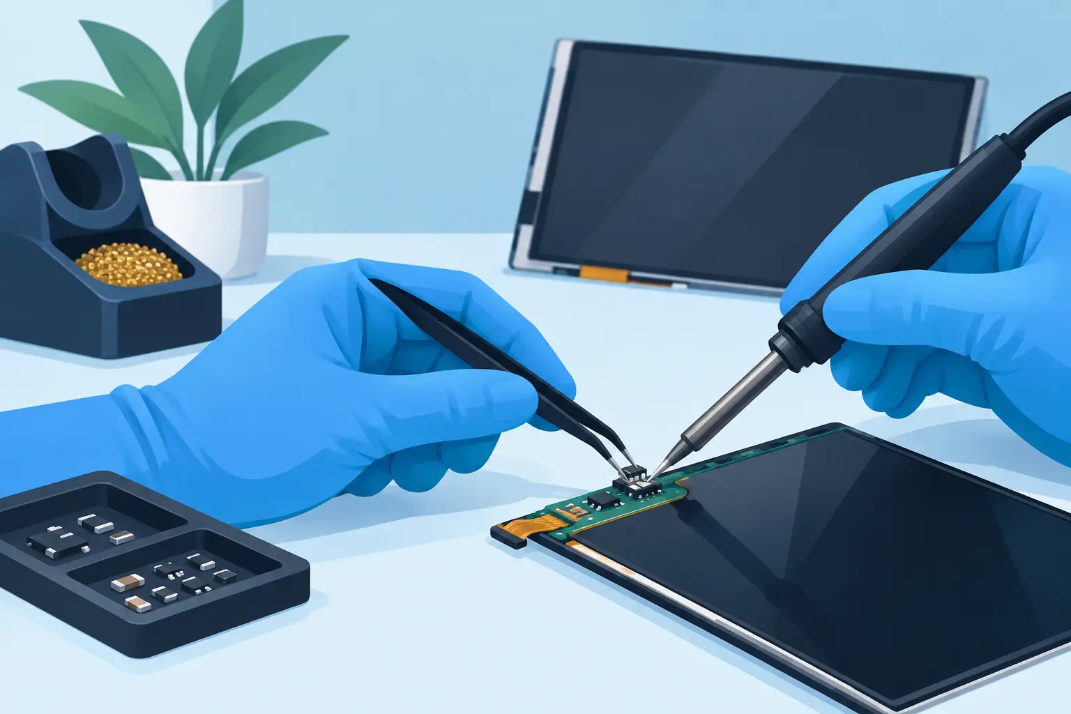 SMD Soldering for Display Repair Done Right